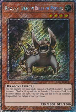 Reactan, Dragon Ruler of Pebbles (V.1 - Platinum Secret Rare)⁣ - Quarter Century Bonanza⁣ (Platinum Secret Rare)⁣ [254]