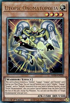 Utopic Onomatopoeia (V.7 - Ultimate Rare)⁣ - Quarter Century Stampede⁣ (Ultimate Rare)⁣ [028]