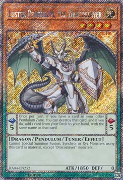 Luster Pendulum, the Dracoslayer (V.1 - Platinum Secret Rare)⁣ - Quarter Century Stampede⁣ (Platinum Secret Rare)⁣ [252]