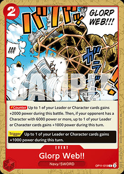Glorp Web!! (OP11-019)⁣ - A Fist of Divine Speed⁣ (Common)⁣ [019]