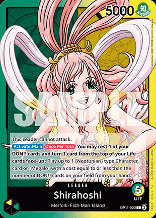 Shirahoshi (OP11-022) (V.1)⁣ - A Fist of Divine Speed⁣ (Leader)⁣ [022]