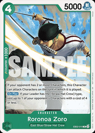 Roronoa Zoro (EB02-019) (V.1) - Unnumbered Promos (Rare) [UP-EB02-019]
