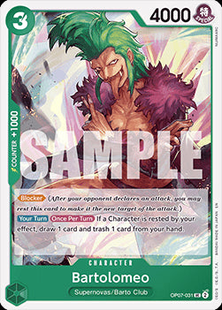 Bartolomeo (OP07-031) - Starter Deck: Green Jewelry Bonney (Uncommon) [ST-24-OP07-031]