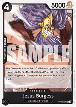 Jesus Burgess (OP09-086) - Starter Deck: Black Marshall.D.Teach (Rare) [ST-27-OP09-083]