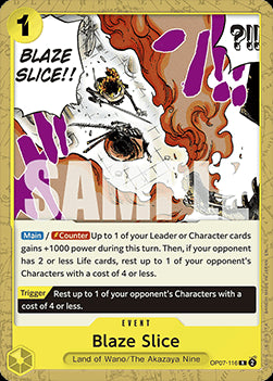 Blaze Slice (OP07-116) - Starter Deck: Green Yellow Yamato (Rare) [ST-28-OP06-116]