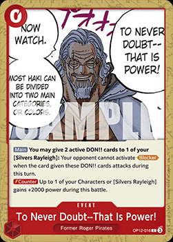 To Never Doubt--That Is Power! (OP12-016)⁣ - Legacy of the Master⁣ (Common)⁣ [016]