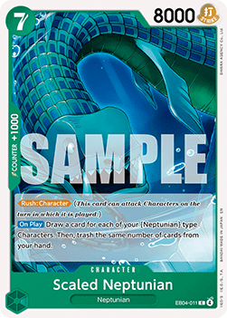 Scaled Neptunian (EB04-011) - The Azure Sea's Seven (Common) [OP14-EB04-011]