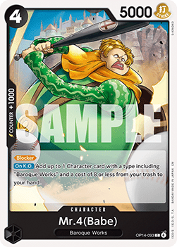 Mr.4(Babe) (OP14-093) - The Azure Sea's Seven (Common) [OP14-093]